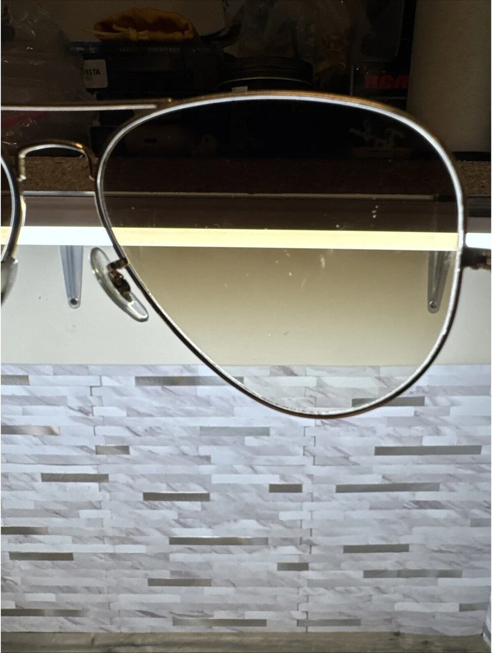 Ray-Ban Aviator Large Metal Gold Brown Polarized Sunglasses RB3025 001/51 52[]14